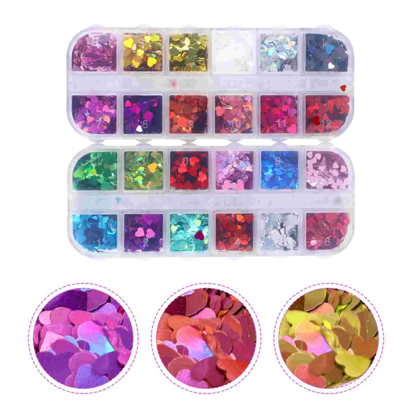 

Nail Heart-Shaped Sequins Glitter Manicure Love Sparkle Stickers Decorations