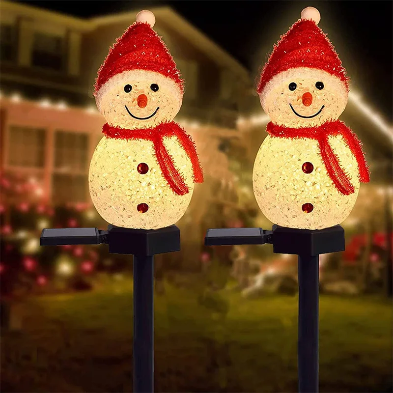 

Christmas Decoration Solar Light Outdoor Santa Claus Snowman Outdoor Landscape Garden Light Christmas Decorations for Home 2022