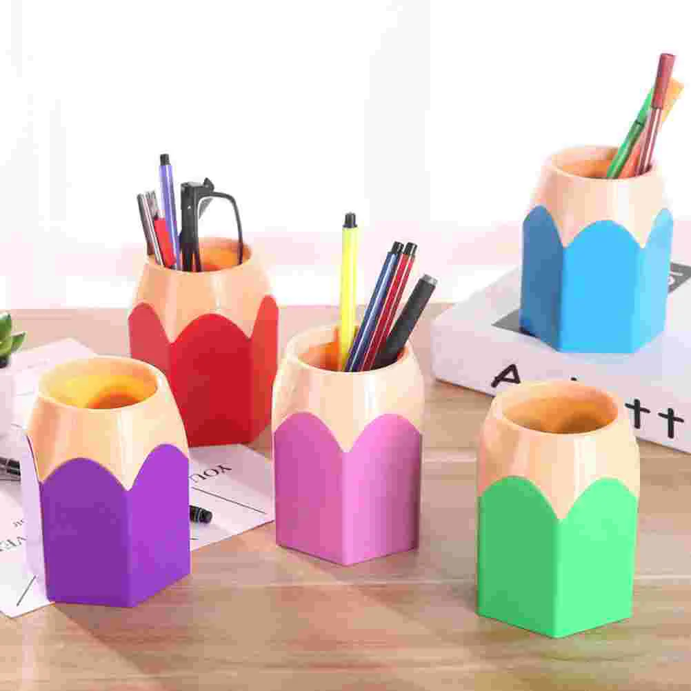 

10pcs Cute Holder Aesthetic Pen Holder Crayon Storage Containers Dispenser for Pencils