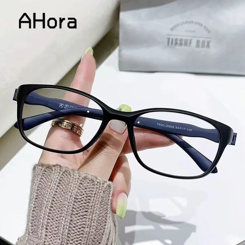 

Ahora Ultralight Square Reading Glasses for Men Women Anti Fatigue Blue-light Computer Eyeglasses Small Elder Presbyopia Eyewear