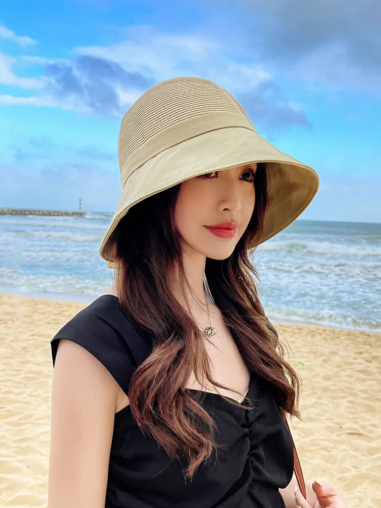 

Patchwork Women's summer hat summer hat Caps women Beach hat woman Hat girl women's summer panama women's beach 2022 Straw hat