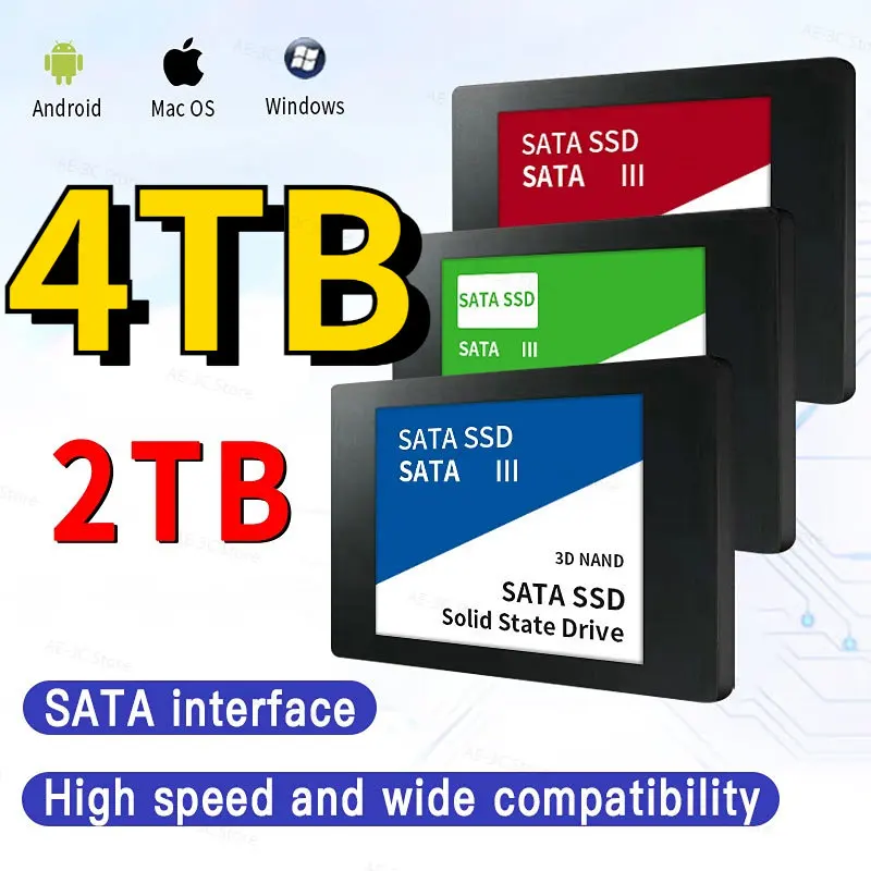 

4TB High-Speed Solid State Drive SSD SATA SSD HDD 2.5'' Disk SATAIII 500GB SSD Internal Solid State Drive For laptop Desktop
