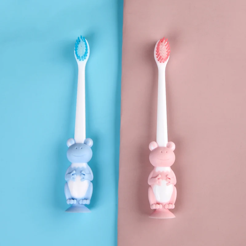 

1pc Baby Cute Soft-bristled Toothbrush for Children Teeth Cartoon Frog Training Toothbrushes Baby Dental Care Tooth Brush