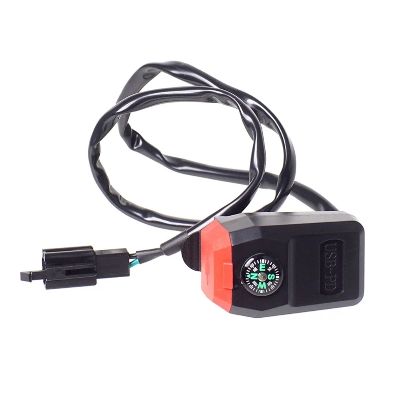 Фото Компактные зарядные устройства для мотоциклов 5V3A с двойными USB-портами. Водонепроницаемый дизайн и направление. Крепление для №1