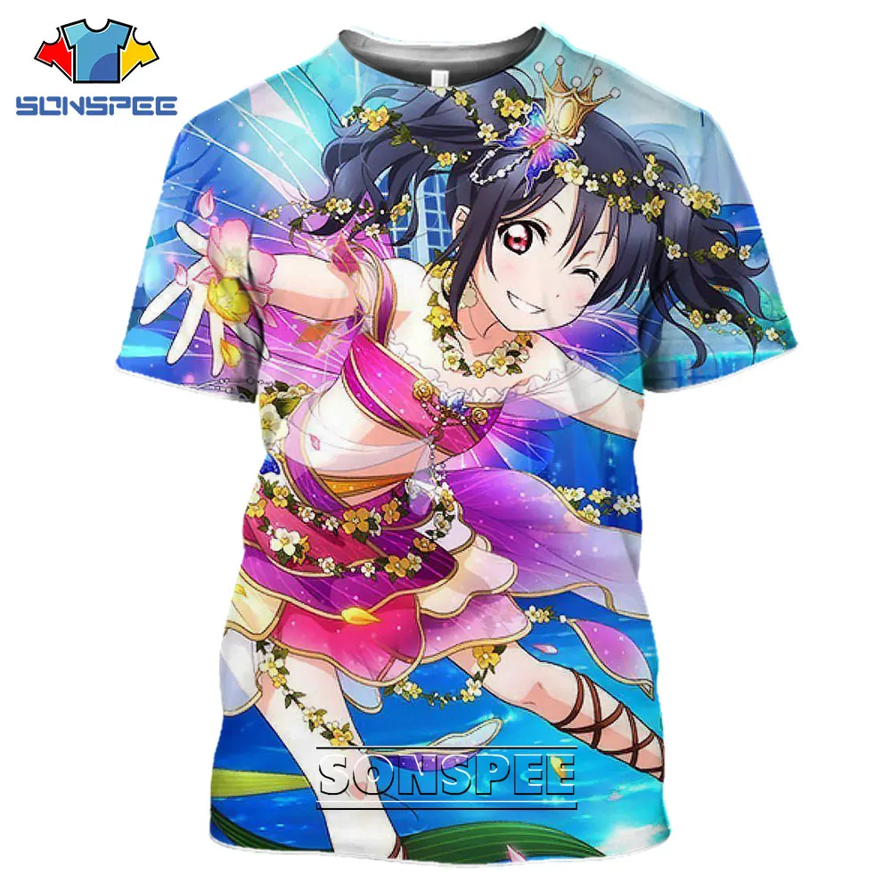 SONSPEE аниме Love Live! Футболка женская/мужская повседневная с коротким рукавом и