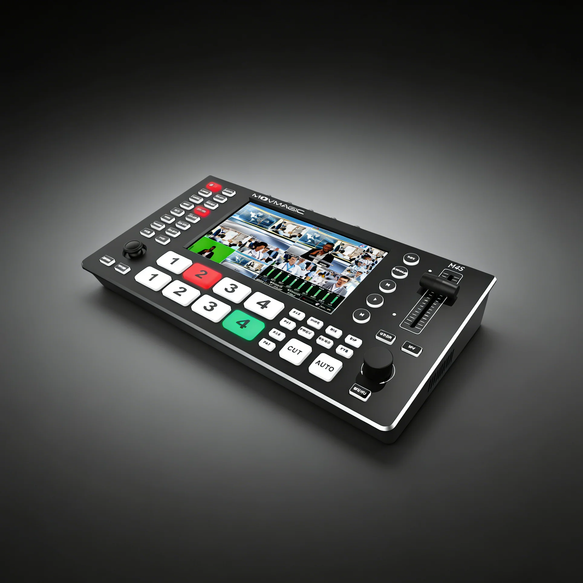 Фото Профессиональный видеомикшер MOVMAGIC M4S 4K с 5 входами, 3G-SDI, HDMI, Chroma Key, управлением PTZ, оборудование для виртуальных прямых трансляций №5