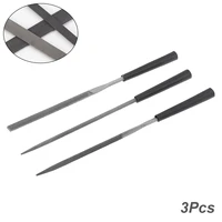 files 3pcs 140mm flat round triangular mini trimming file set for plastic wood play metal and other materials grinding tool
