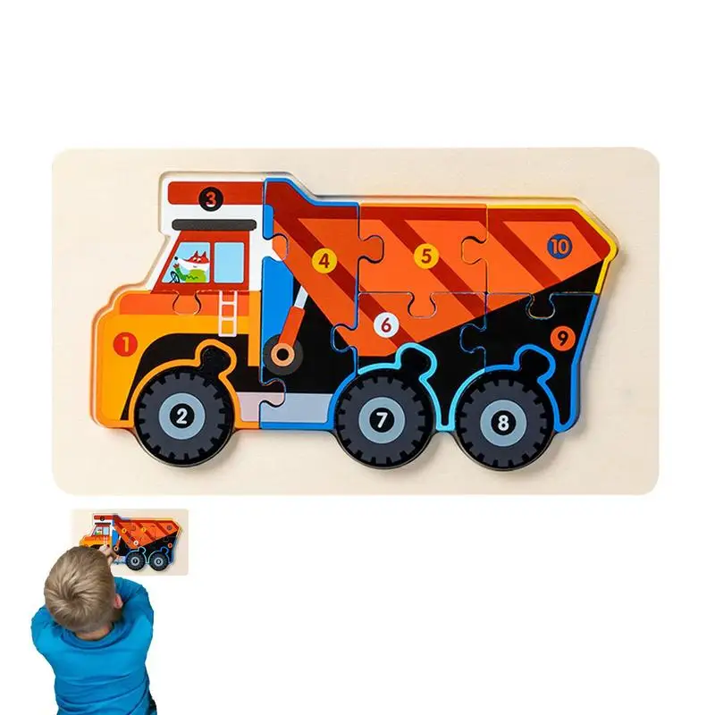 

Vehicle Shape Jigsaw Engineering Vehicle Puzzle For Traffic Enlightenment Preschool Montessori Toys For Boys And Girls Age 3