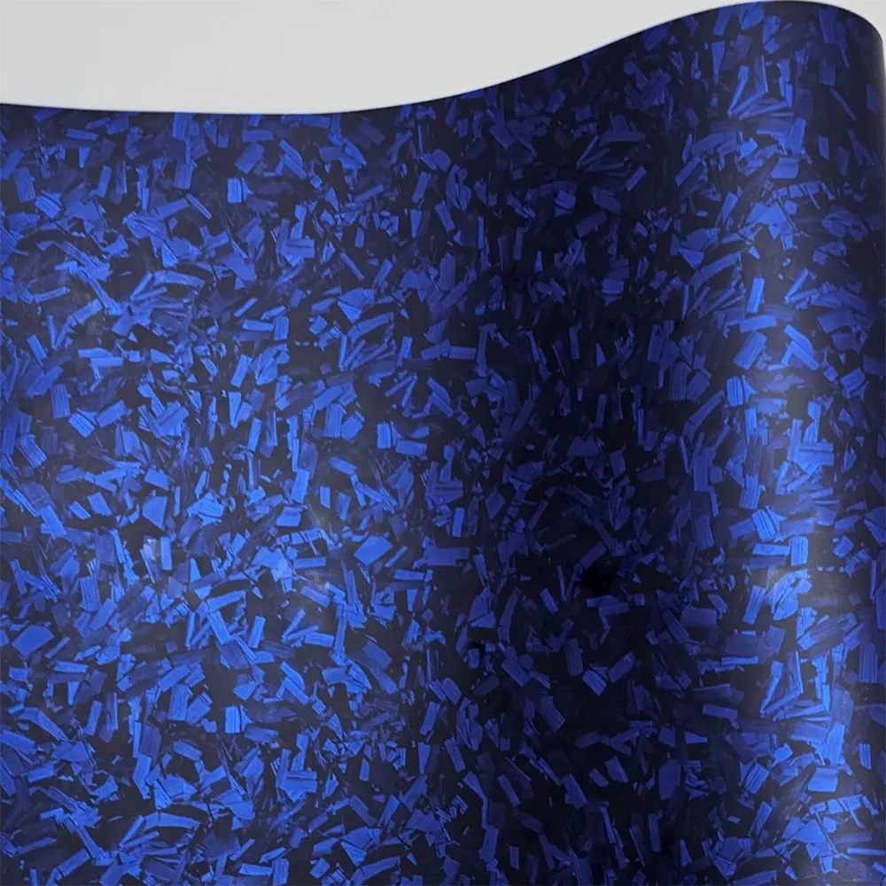 Глянцевая синяя матовая кованая углеродная клейкая виниловая пленка для