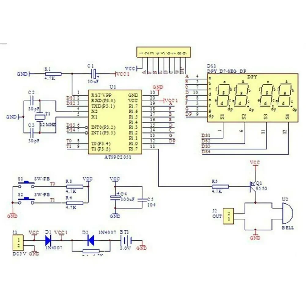 1 шт. электронные часы с точным временем работы 52 х42 мм