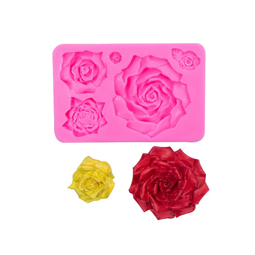 

Силиконовые 5 сетки формы розы милые романтические Жаростойкие бытовые торты шоколадные свечи смолы формы для выпечки аксессуары