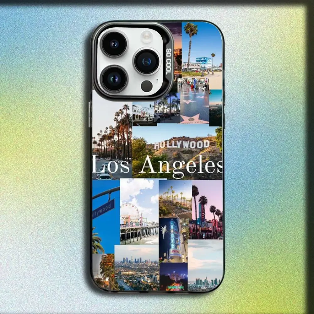 Фото Чехол для телефона Travel Los Angeles California для iPhone 17, 16, 15, 14, 13, 12, 11, Pro, Max, Plus, E, SE4, Air, Mini, черный, IMD Box №5