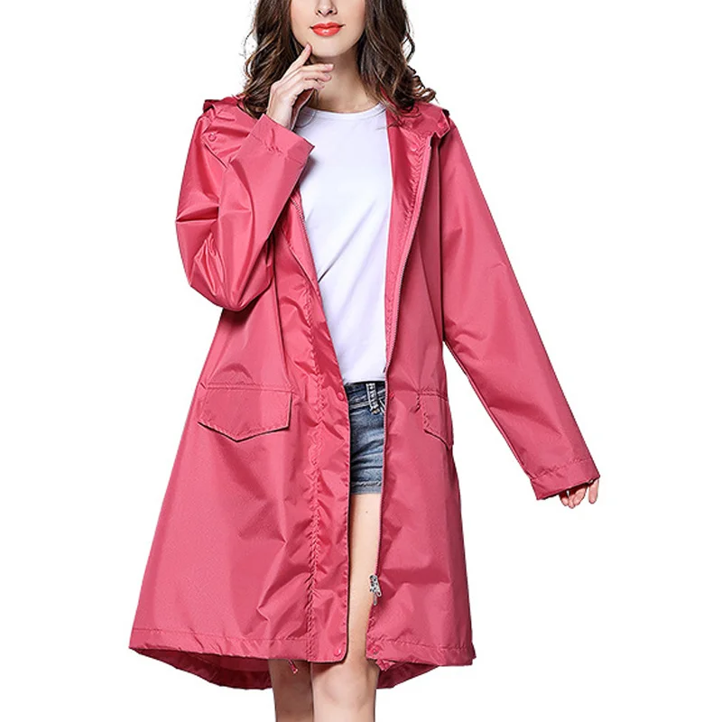 

Women Men Raincoat Jacket Windbreaker Lightweight Breathable Zipper Rain Coat Poncho Windproof ded Rainwear Outwear