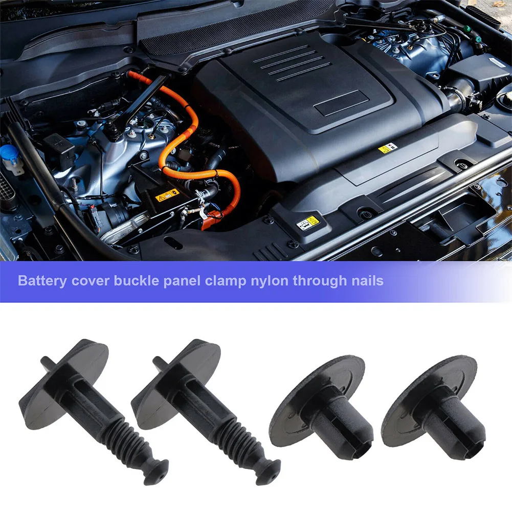

​Battery Cover Fixing Clips Parts Replaces LR024316 Nylon Panel Clip Fit 9mm Hole Black Cowl Universal Durable