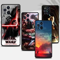 star wars cartoon cool for oppo gt master find x5 x3 realme 9 8 6 c3 c21y pro lite a53s a5 a9 2020 black phone case cover shell