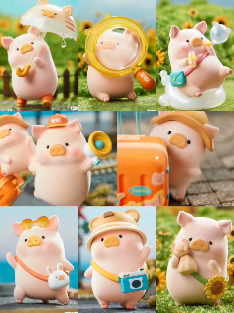 

Blind Box Canned Pig Lulu Pig Travel Series Guss Bag Kawaii Doll Decoration Room Ornament Cute Anime Figurine Children Gifts Toy