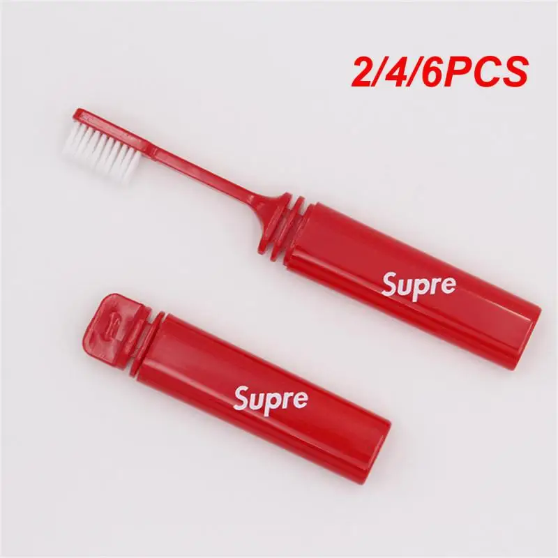 

2/4/6PCS Portable Folding Bamboo Products Travel Toothbrush Camping Hiking Outdoor Easy To Carry Foldable Portable Toothbrushes