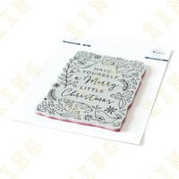 merry little christmas silicone stamps scrapbook diary decoration embossing template diy greeting card handmade 2022 new