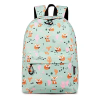 2021 new fox printed pattern backpack fashion backpack cute preppy style waterproof backpack computer backpack