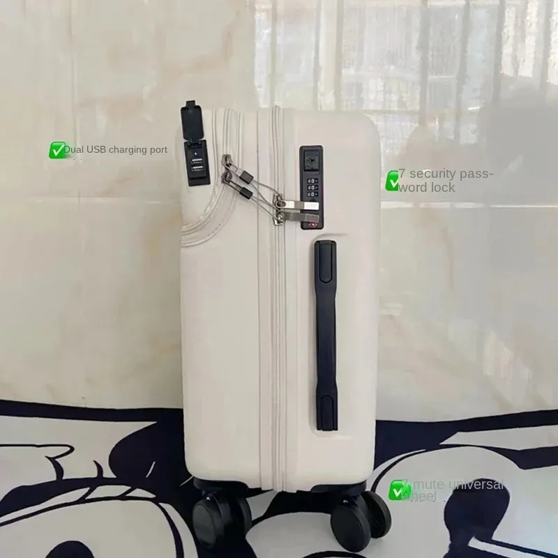 Новинка 20/24/26/28 дюймов передний открывающийся посадочный чемодан для мужчин и