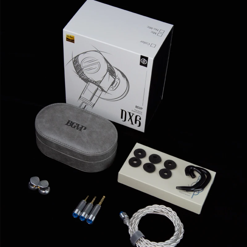 BGVP DX6 Проводные Hi-Fi басовые металлические беруши с плоской головкой 14 2 мм LCP