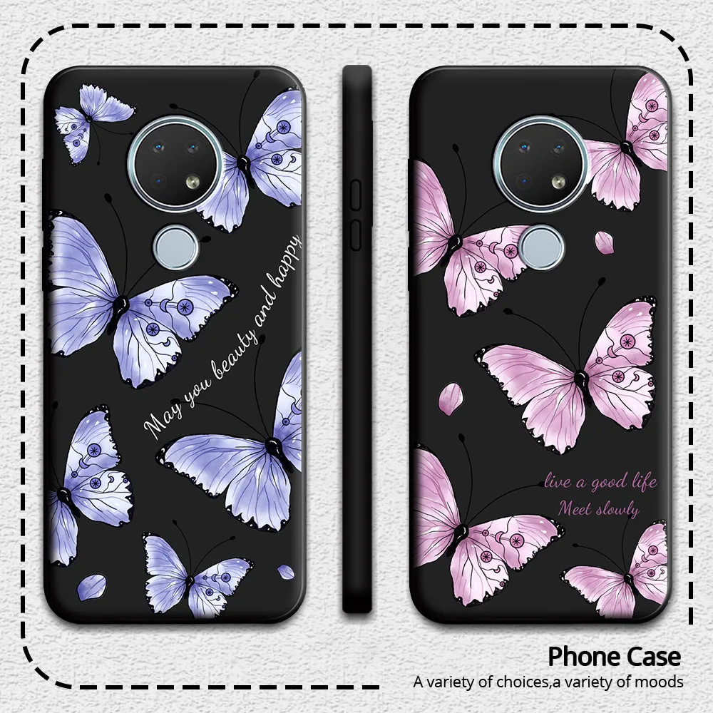 Чехол для Nokia 1 4 2 3 5 мягкий силиконовый чехол с цветочным рисунком NOKIA 6 7 новый