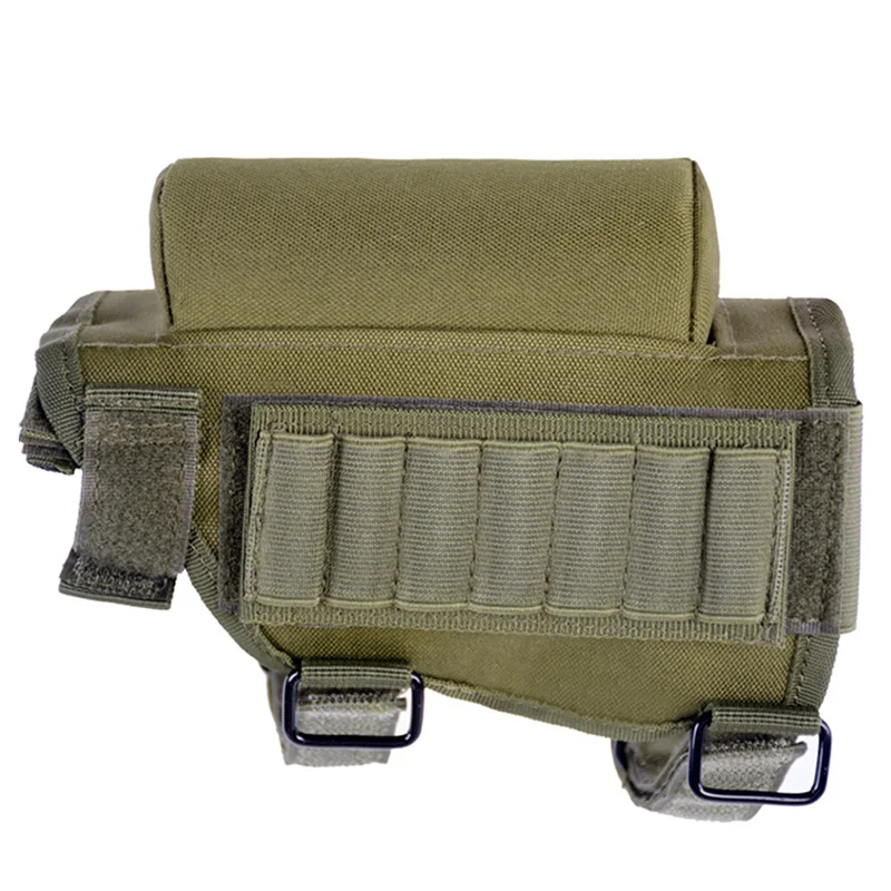 

Adjustable Outdoor Tactical Butt Stock Rifle Cheek Rest Pouch Bullet Holder Nylon Riser Pad Ammo Cartridges Bag