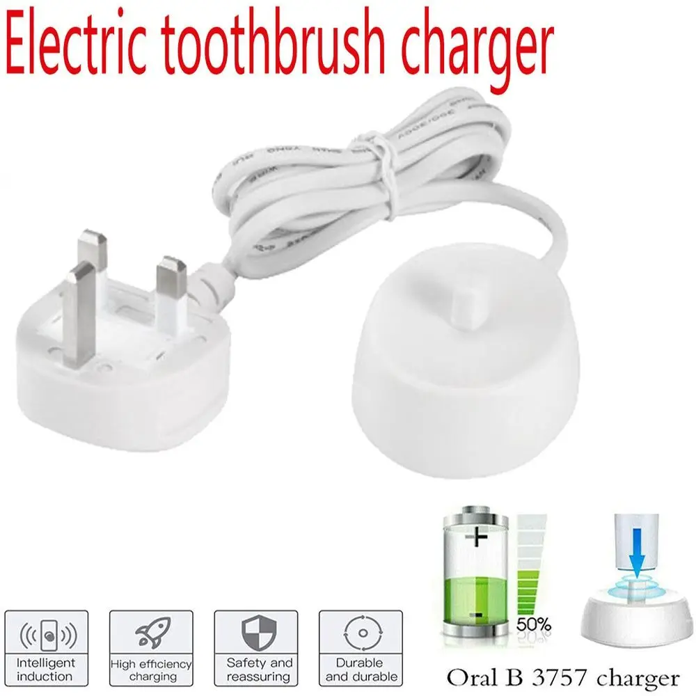 

Hot UK Plug Mouth Cleaning Health Trickle 3757 Charging Base For Braun Oral-B Electric Toothbrush Charger Base