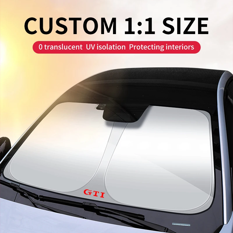 

Car Windshield Sun Shade Blocks UV Rays Sun Visor Protector Foldable Sun Front Window Sunshade For Volkswagen VW GTI Golf 4 6 7