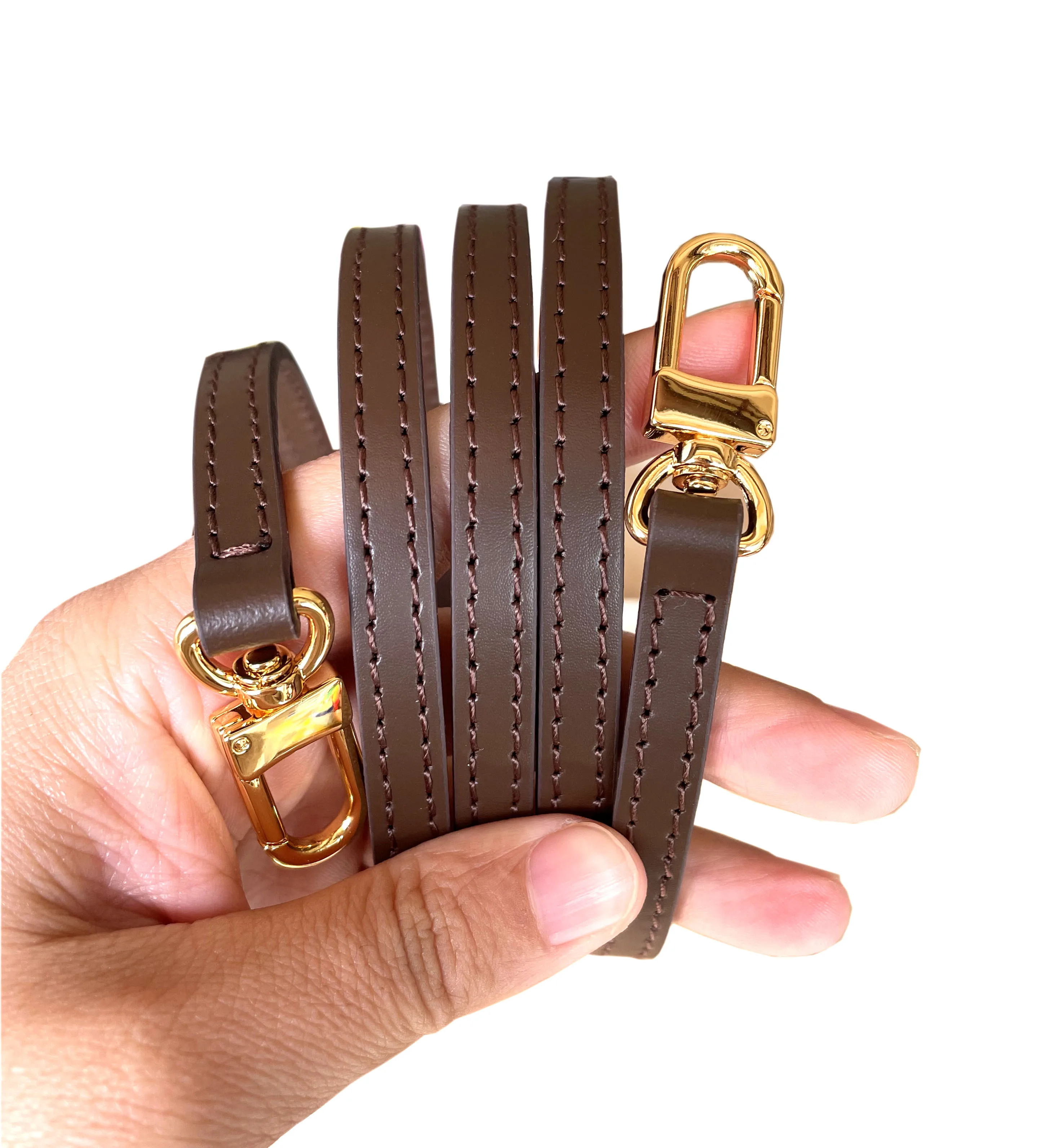 110cm/120cm/130cm Honey Vachetta Leather Tanned Crossbody Strap Replacement For Luxury Small Purse