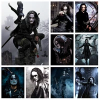 DIY Film The Crow Diamond Art Painting Kits Classic Horror Movie Cross Stitch Embroidery Picture Mosaic Craft Bedroom Home Decor