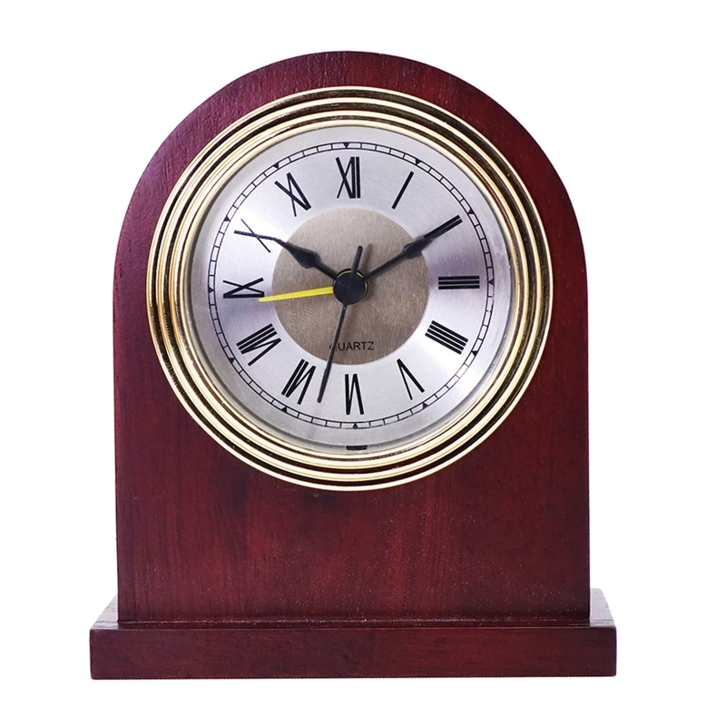 

Classic Retro Alarm Clock Solid Wood Roman Digital Manual Adjustment Time Clocks for Home Bedroom Dormitory Decoration