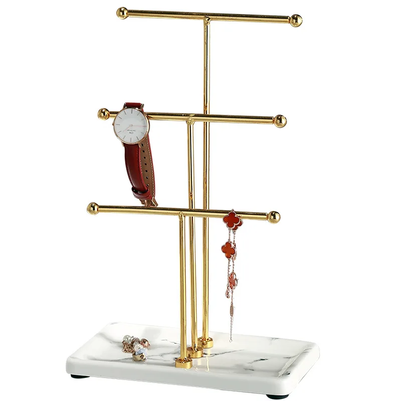 

Marble Jewelry Storage Box Earring Rack Wrist Watch Necklace Display Shelf Makeup Organizer Bathroom Accessories