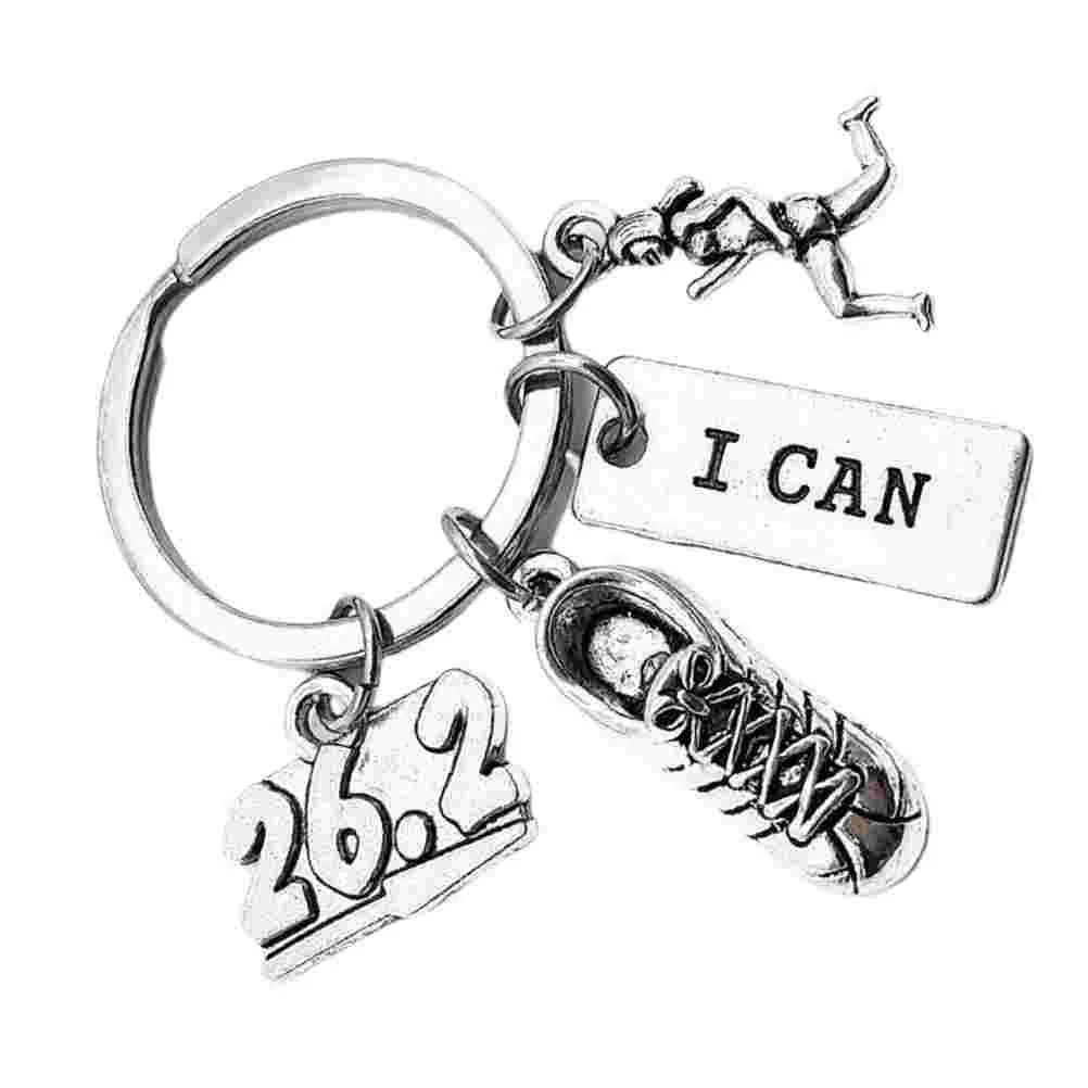 Charm Keychain Metal Keychain Runner Gifts Ideas Handbag Keychain Sports Keychains Marathon Jewelry Gym Gift
