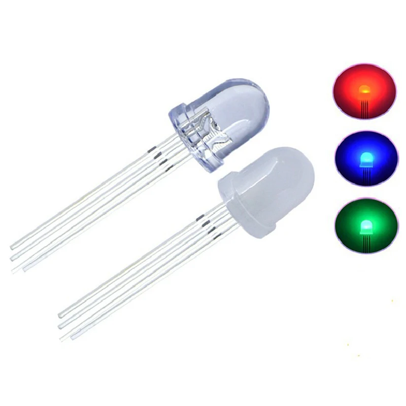 20 ~ 2000 шт. F10/10 мм полноцветный противотуманный катод/анод Co четырехногий RGB