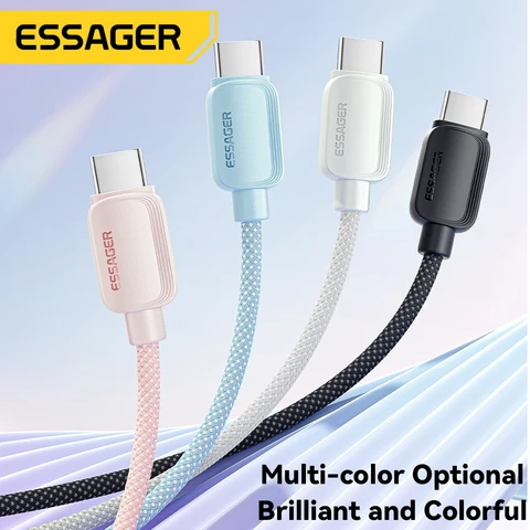 Essager 100 Вт USB-кабель типа C 5A PD Кабель для быстрой зарядки Тип C Провод для iPhone15 Xiaomi Samsung Huawei Oppo Oneplus Macbook iPad