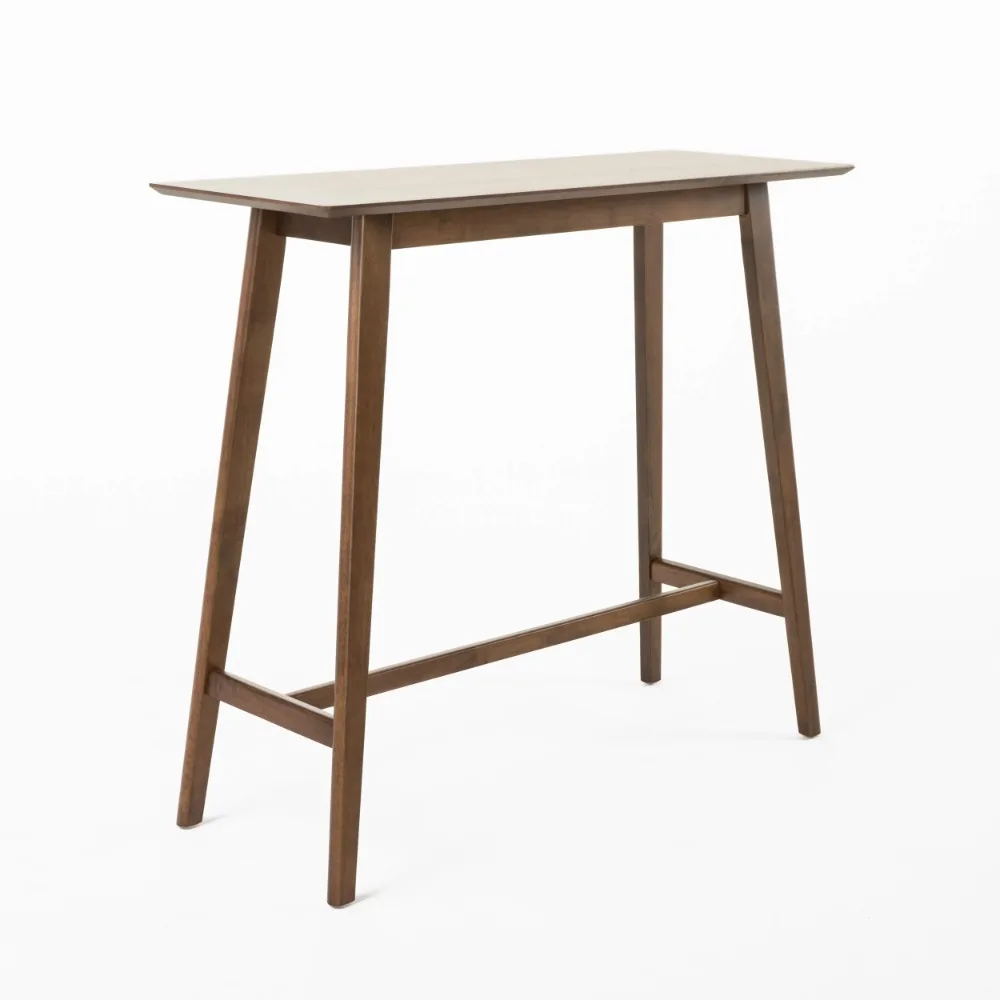 

Noble House Luzan Walnut Finish Wood Bar Table
