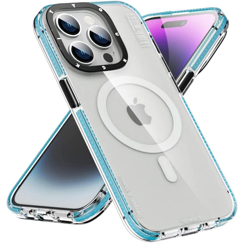 

Youngkit Изысканная серия для iPhone 15 14 Pro Max чехол Magsafe Магнитный Кристальный ударопрочный жесткий чехол для Iphone 14 15Plus