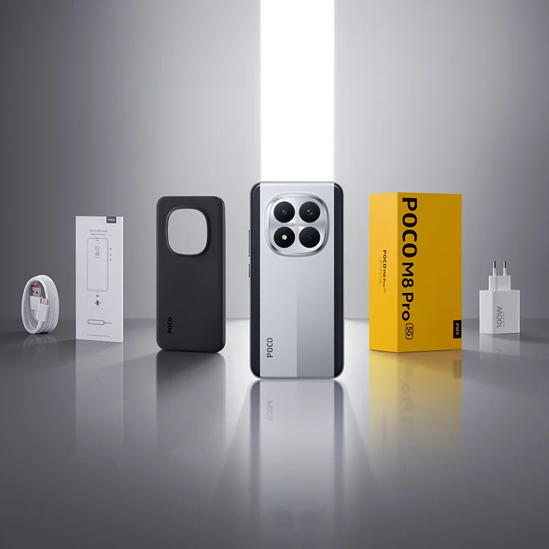 Смартфон POCO M8 Pro 5G, глобальная версия, Snapdragon 7s Gen 4, 6.83-дюймовый 1.5K дисплей с частотой 120 Гц, аккумулятор 6500 мАч, 100W NFC. (art.: 3920db20fc597) - 3920db20fc597