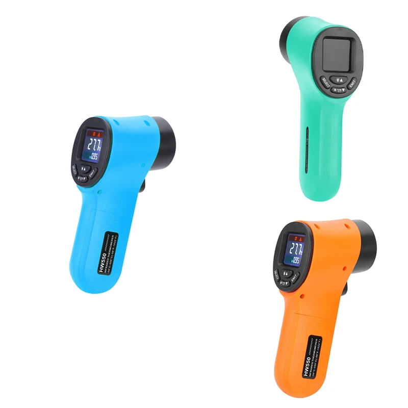 

HW550 Industrial Sensor Thermometer -50-550°C Handheld Infrared Thermometer Non-Contact LCD Display Thermometer