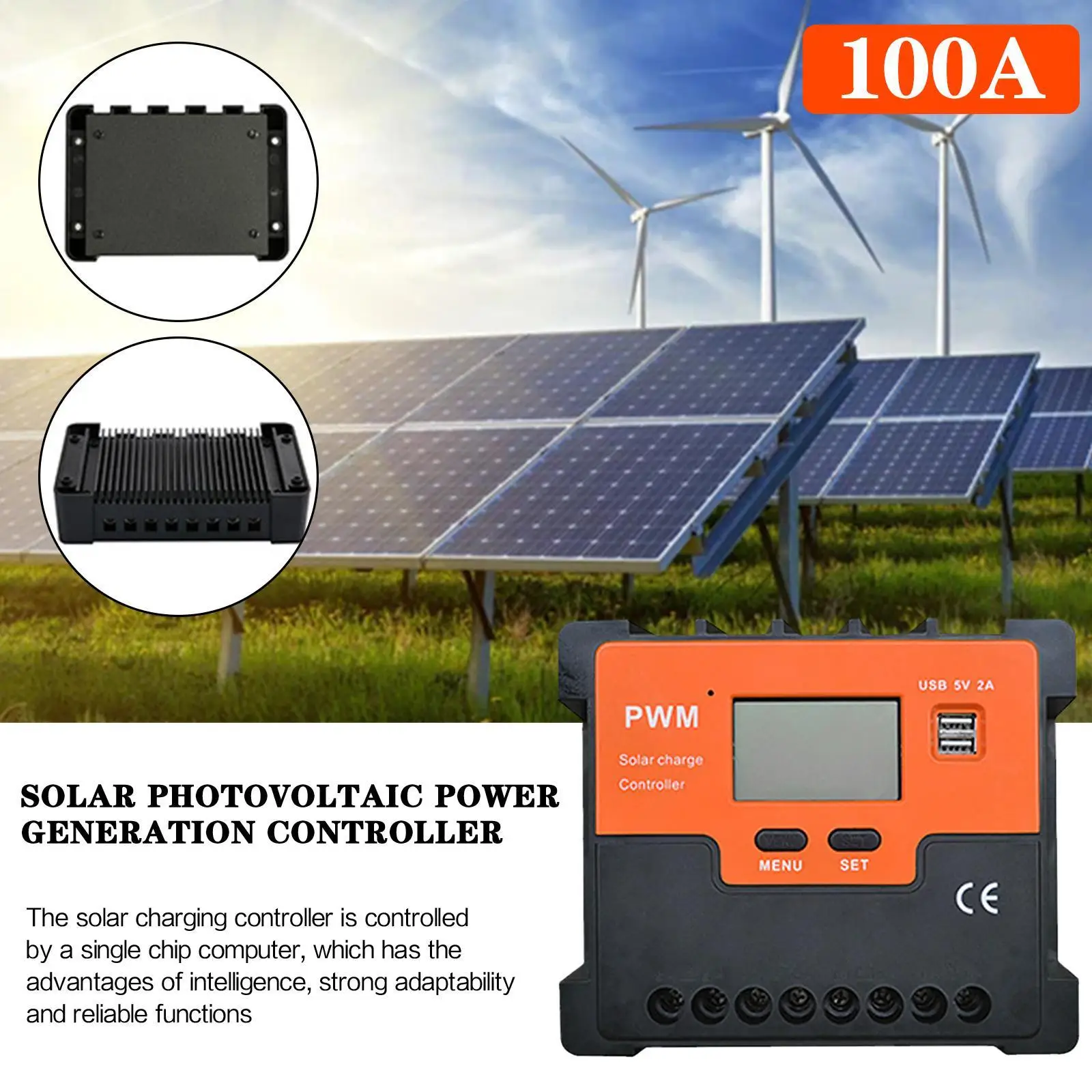 

Muti-use Automatic Solar Regulator Charger Controller PWM Photovoltaic Power Generation Dual Solar Panel Interface New