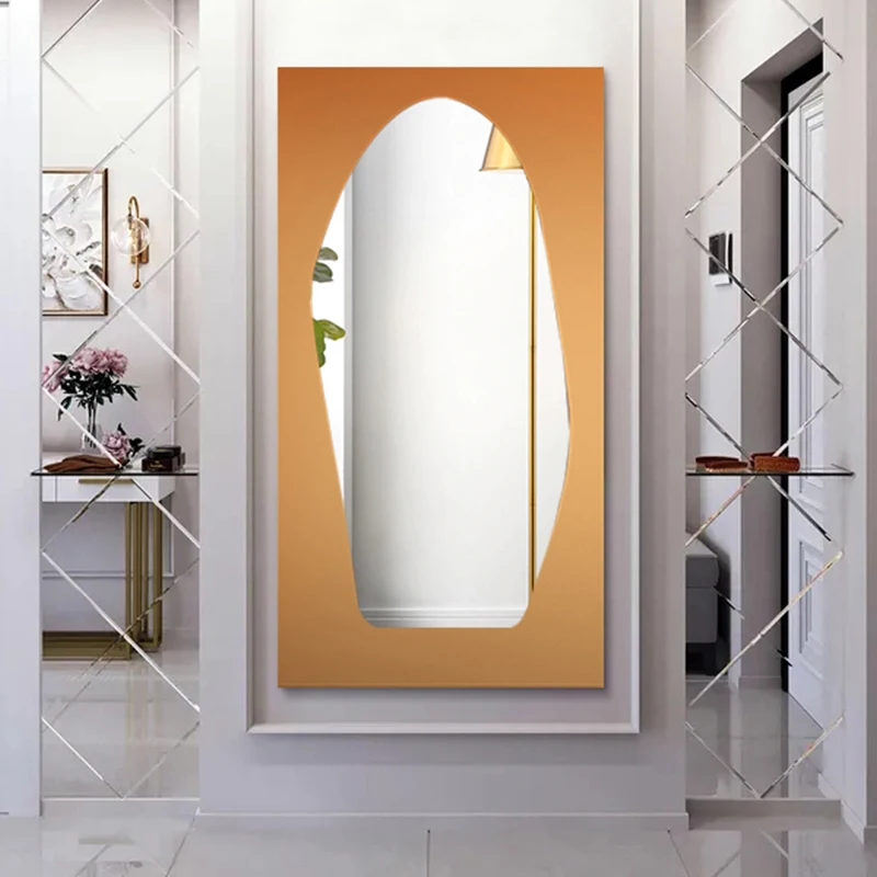 

Modern Makeup Mirror Big Size Bedroom Dressing Mirror Bathroom Sticker Espelho Grande Para Quarto Home Decor For Living Room