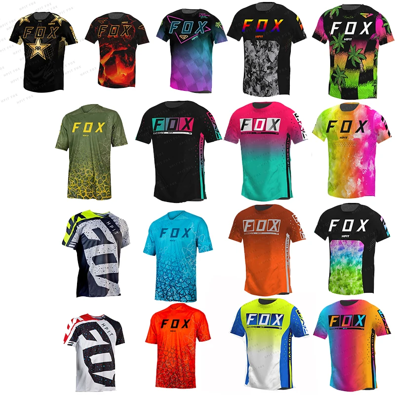 

2022 Motocross Mountain Enduro Bike Clothing Bicycle Moto Downhill T-shirt Hpit Fox Women Men Cycling Jersey MTB Shirts BMX