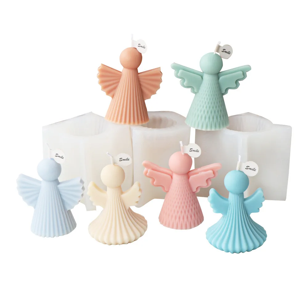 Форма для свечи в виде ангела зеркальная трехмерная силиконовая форма мужчин и