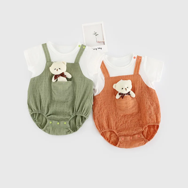 

Baby onesie 2022 summer new product girl baby overalls newborn crawling ha bag fart clothes baby clothes