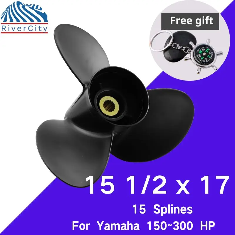 Для подвесного пропеллера Yamaha 150 л.с. 160 170 180 190–300 15 1/2x17 алюминиевый винт для лодки