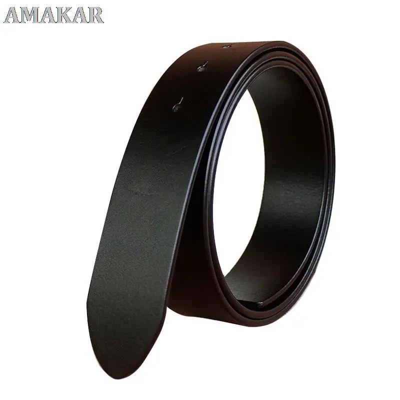 

3.3 Cm 3.8cm Belts For Men's Genuine Leather High Quality Male Pin Buckle Waistband Ceinture Homme Strap No Buckle