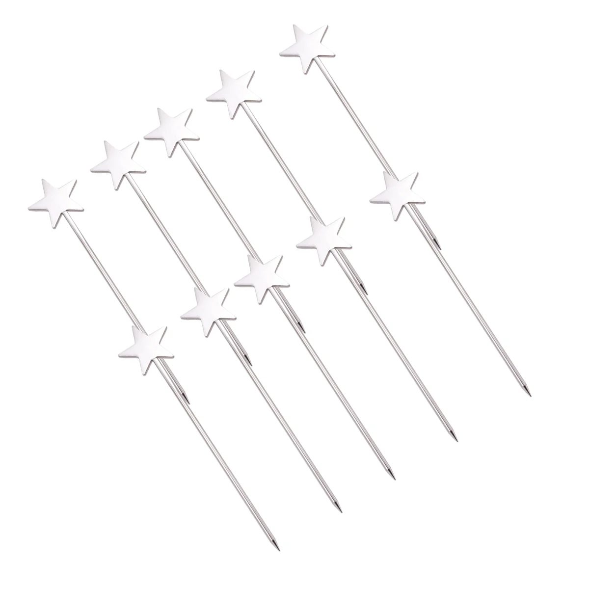 

Picks Cocktail Sticks Fruit Metal Startoothpicks Skewers Toothpick Appetizer Appetizers Stirrersforks Dessert Reusable Barbeque