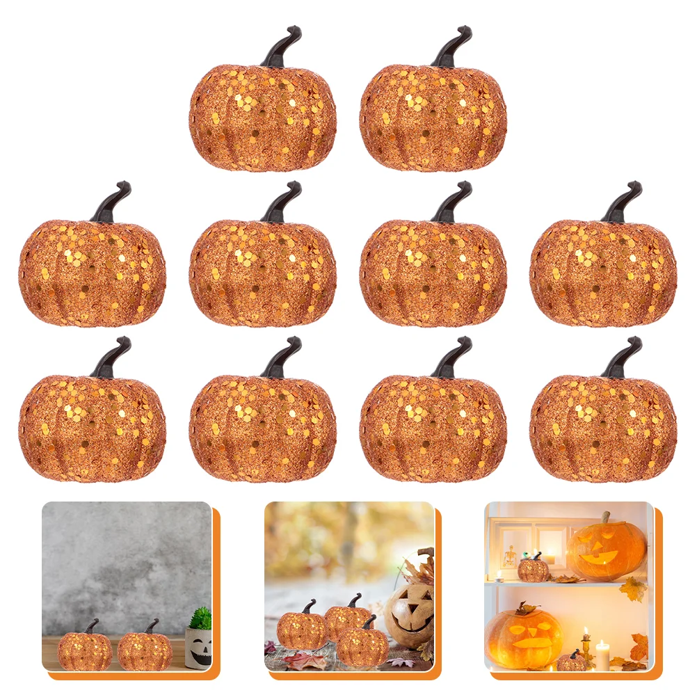 

10 Pcs Foam Pumpkin Halloween Centerpiece Ornament Dinning Table Decor Decoration Decorations Foams Pumpkins Props Artificial