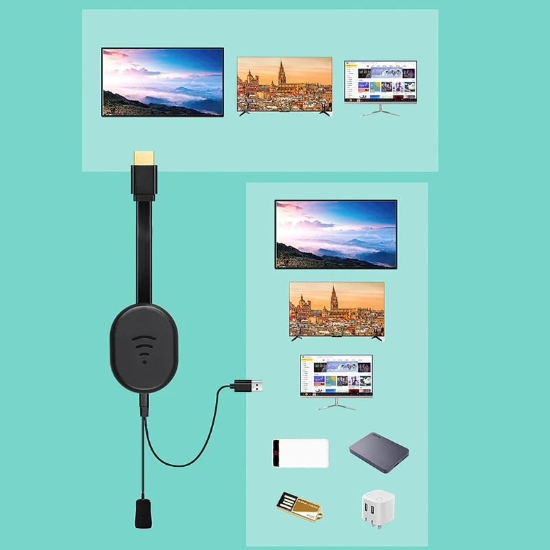 Литой адаптер для проектора смартфона к телевизору Wi-Fi дисплей подключи и